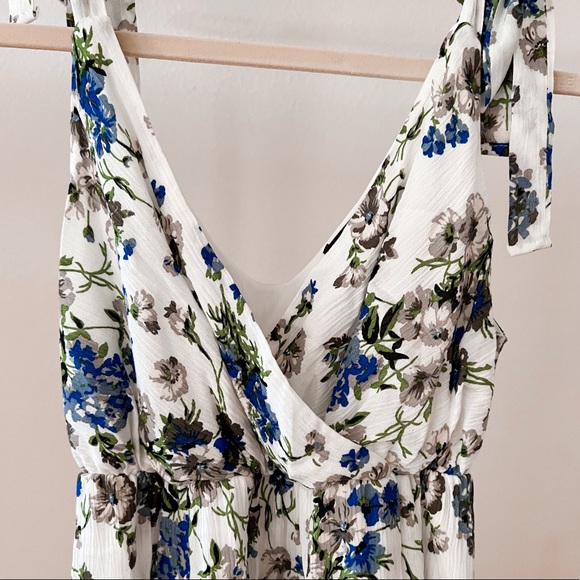 Lulus Let Your Love Grow White Floral Tie-Strap Sundress | Size Small - Picture 2 of 3